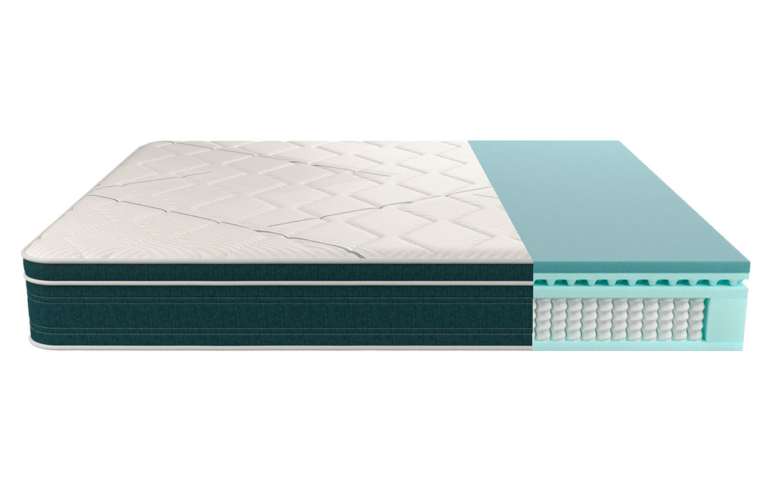 Materasso Matrimoniale 135x190 Cm Memory Foam E Molle Insacchettate - Medio Rigido, Ortopedico, In Scatola